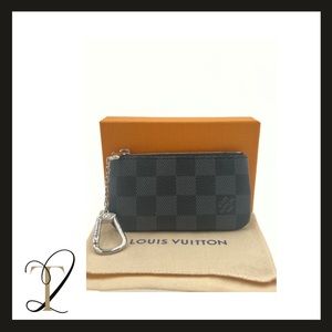 Authentic Louis Vuitton Damier Graphite Key Pouch✨
